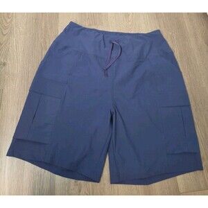 Baleaf Women’s Athletic Blue Purple Stretchy Shorts UPF 50+ Athleisure size L